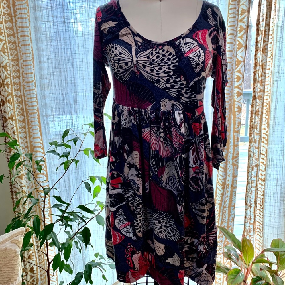 French Connection Jersey Butterfly Dress - Size 10